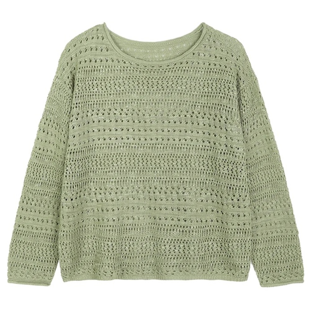 NWT FRYE Drop Shoulder Pointelle Pullover - NEW